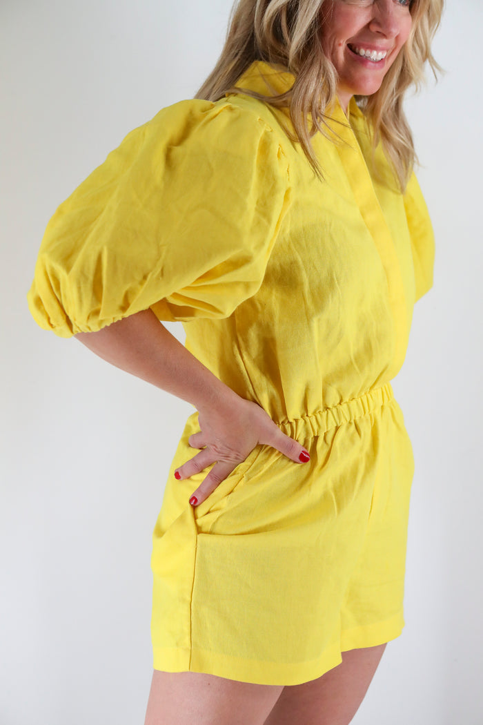 The Emily Romper- Yellow