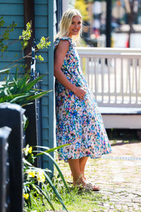 The Matty Dress- Watercolor Floral
