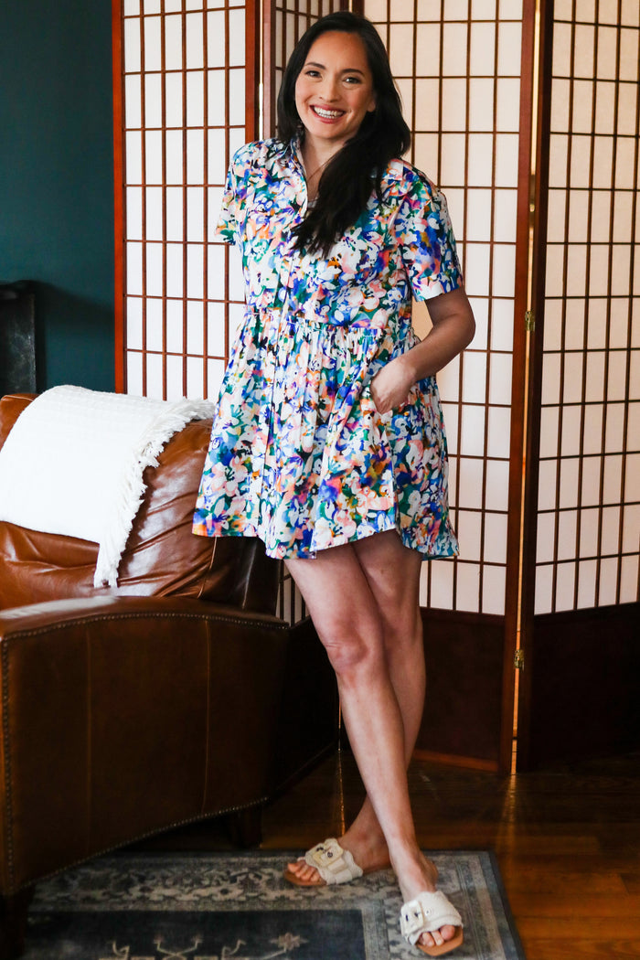The Eleanor Dress- Watercolor Floral