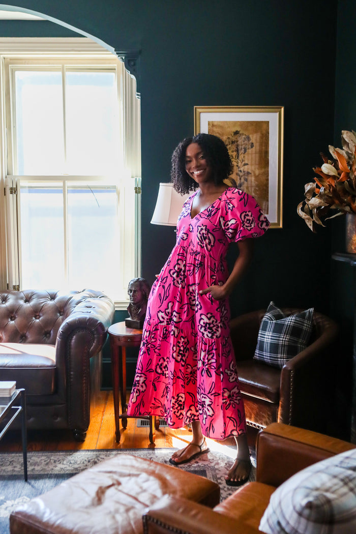 The Abigail Dress - Graphic Floral