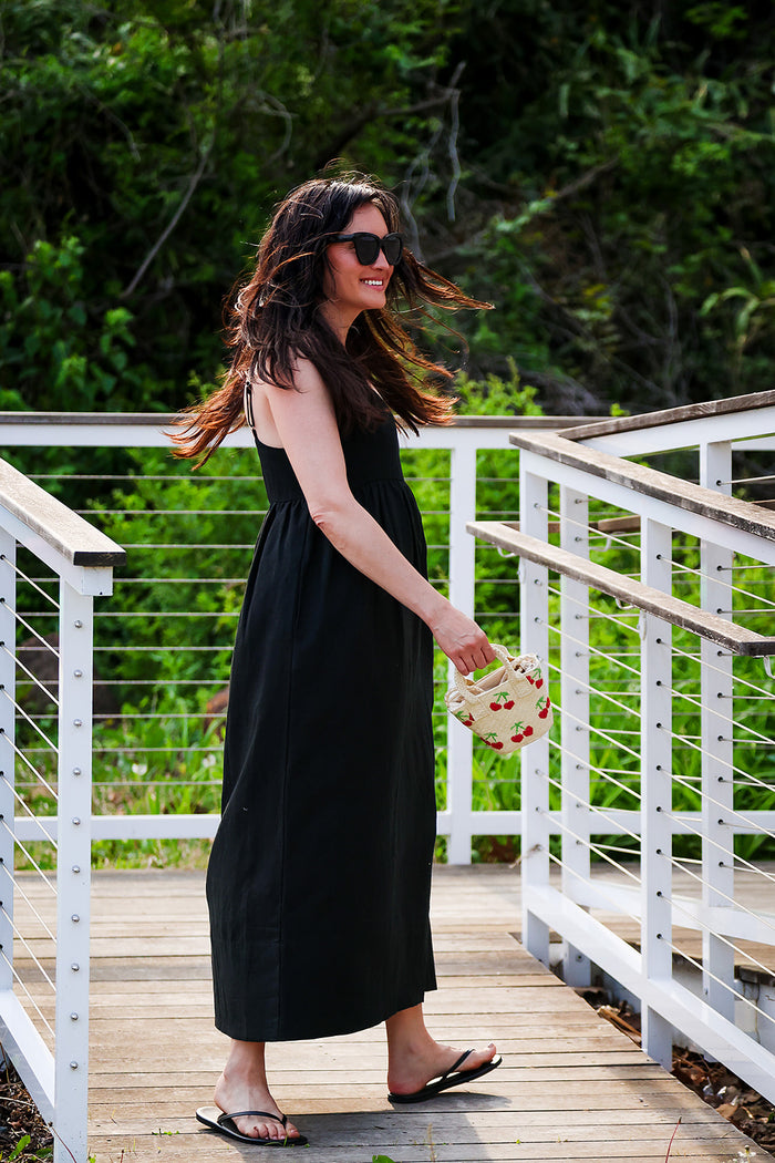 The Caroline Linen Maxi - Black