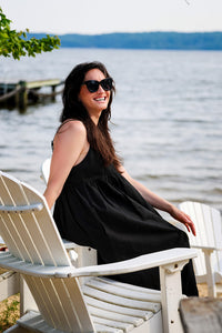 The Caroline Linen Maxi - Black