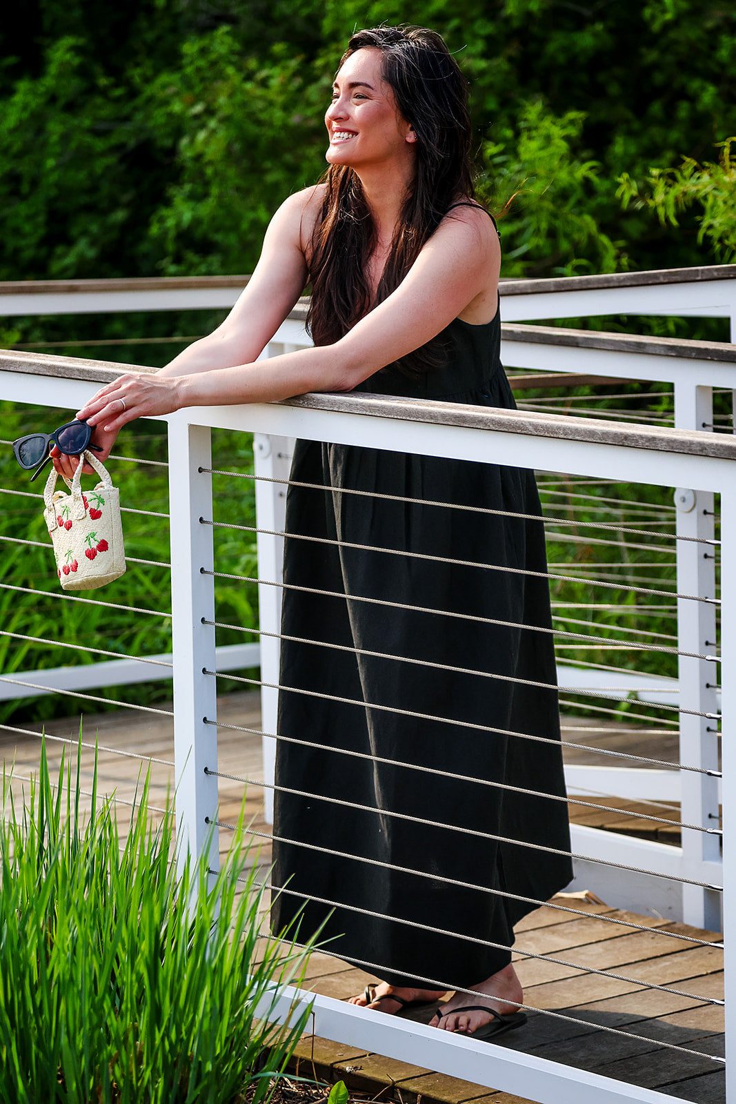 The Caroline Linen Maxi - Black