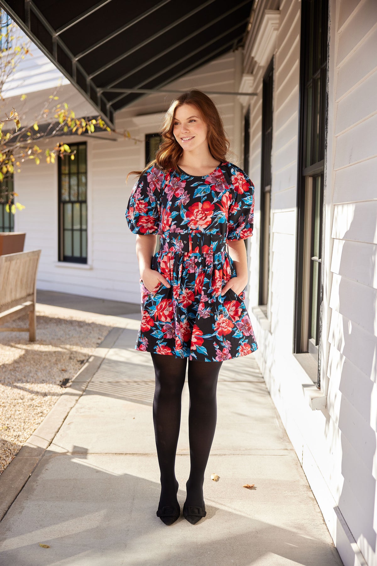 The Abby Dress- Rose Print