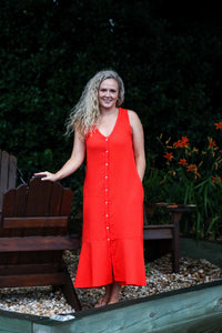 The Valarie Dress- Red